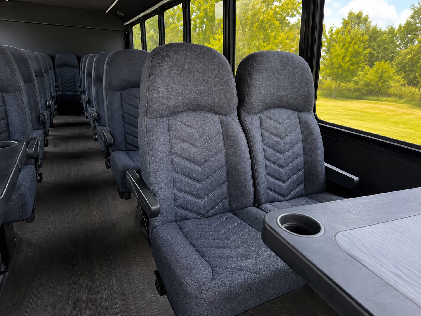 fall river 18 passenger minibus interior