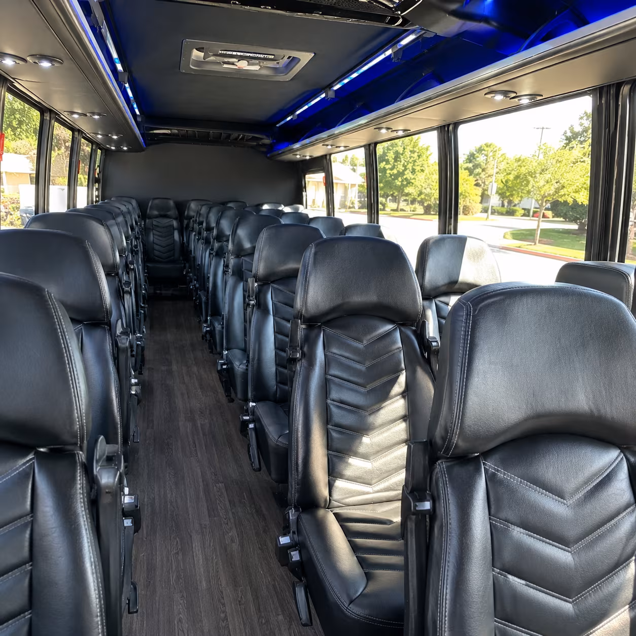 fall river 28 passenger minibus interior
