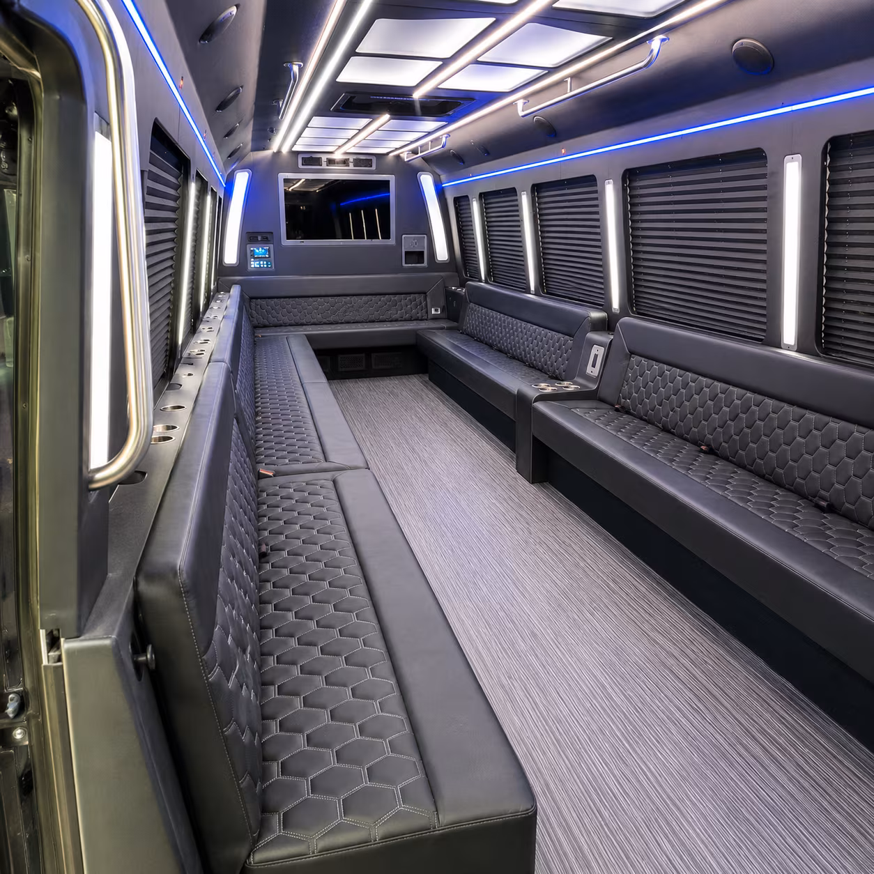 fall river 40 passenger party bus interior