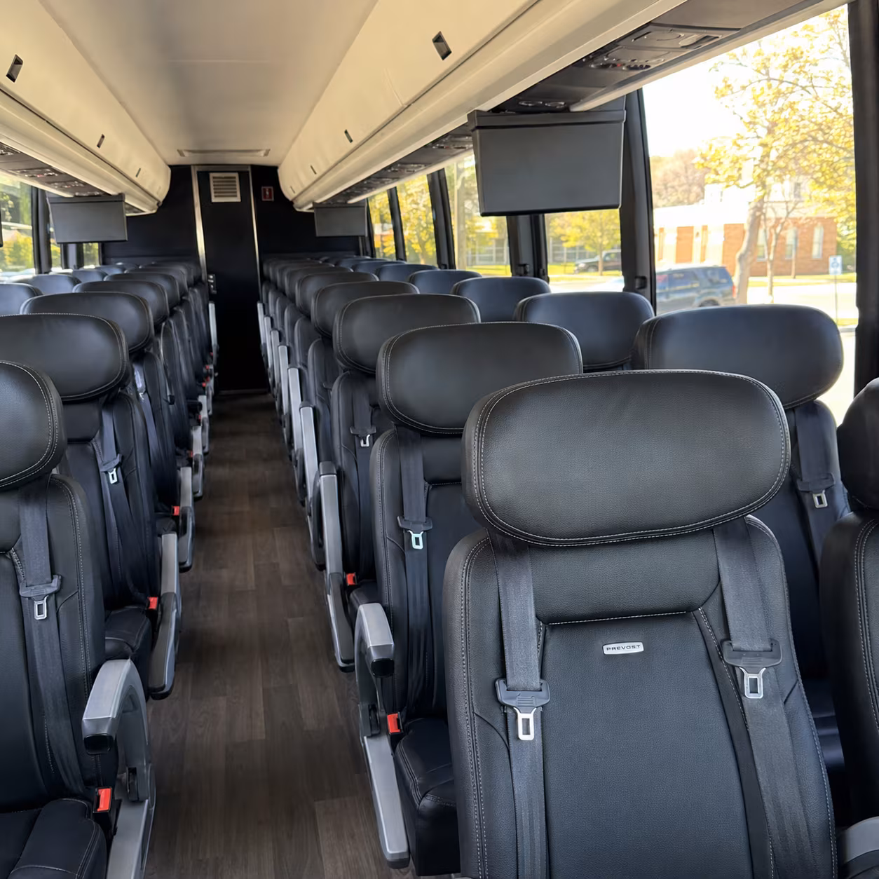 fall river 45 passenger charter bus inside
