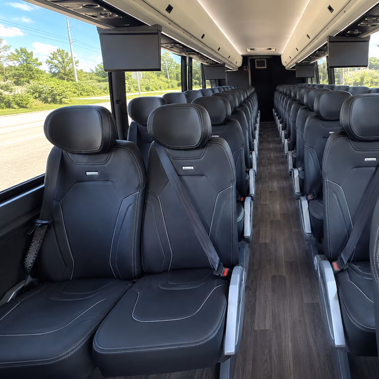 fall river 47 passenger charter bus inside