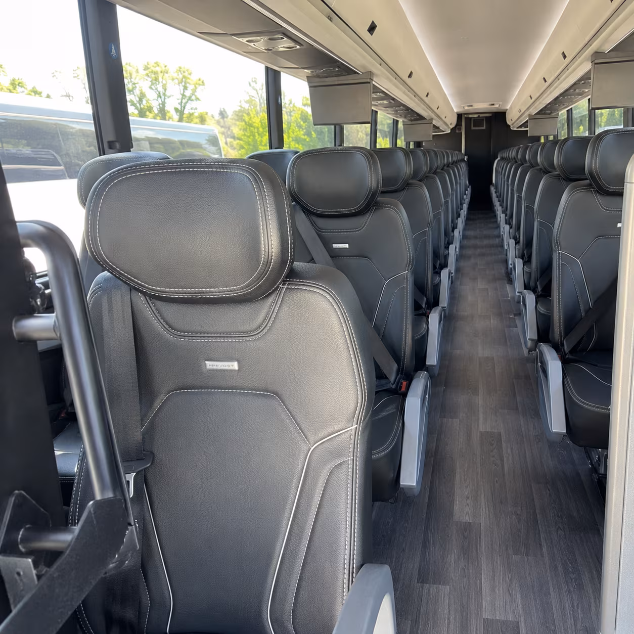 fall river 47 passenger charter bus interior