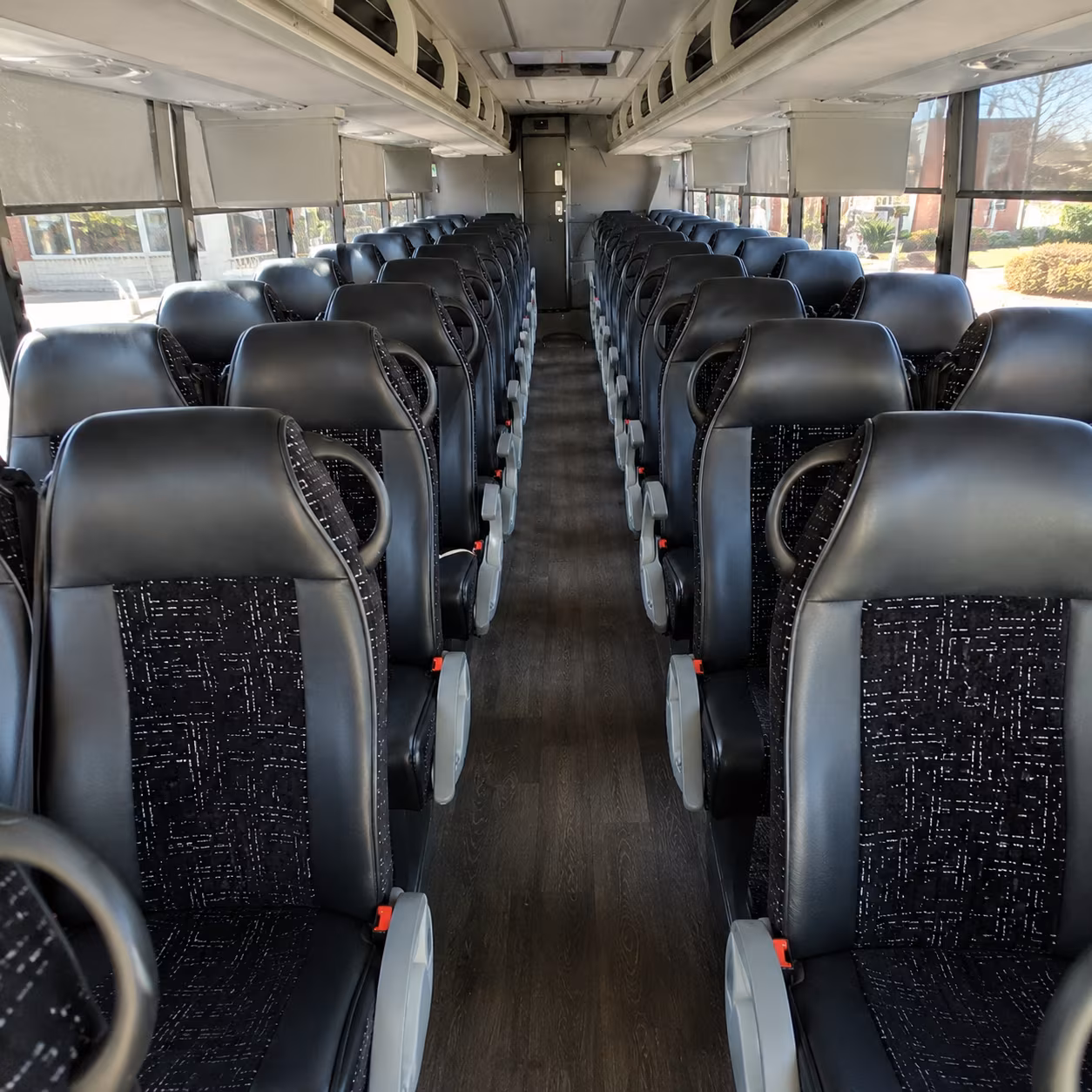 fall river 54 passenger charter bus inside