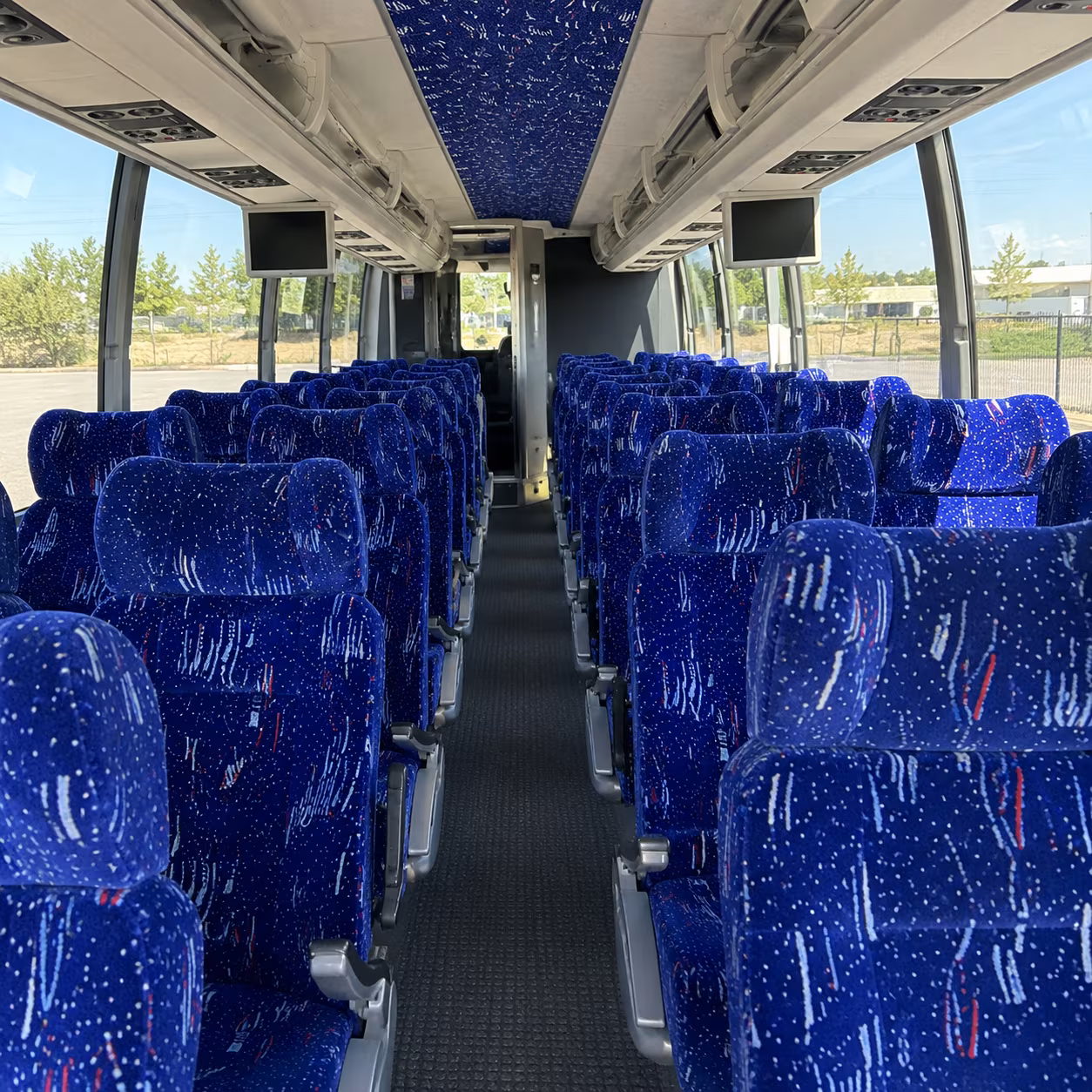 fall river 54 passenger charter bus interior